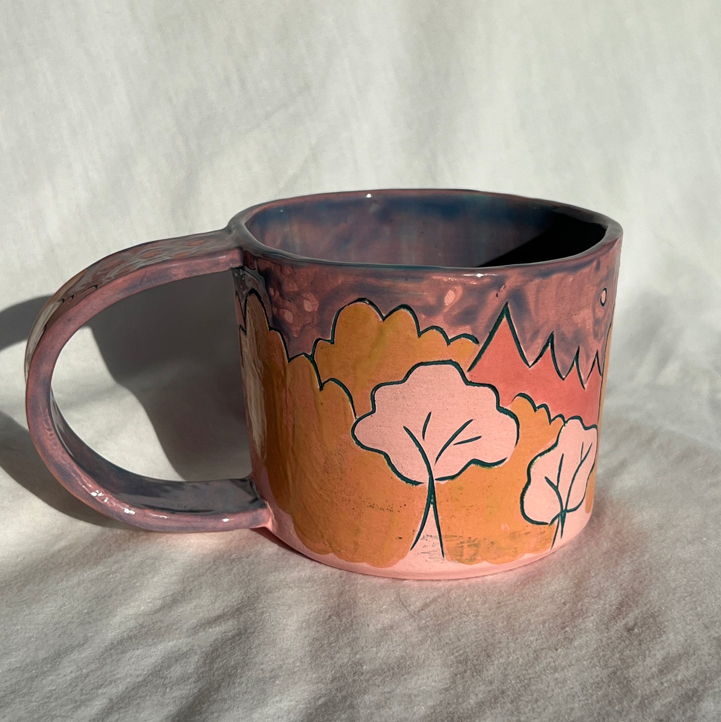 Cherry Blossom Handmade Ceramic Mug