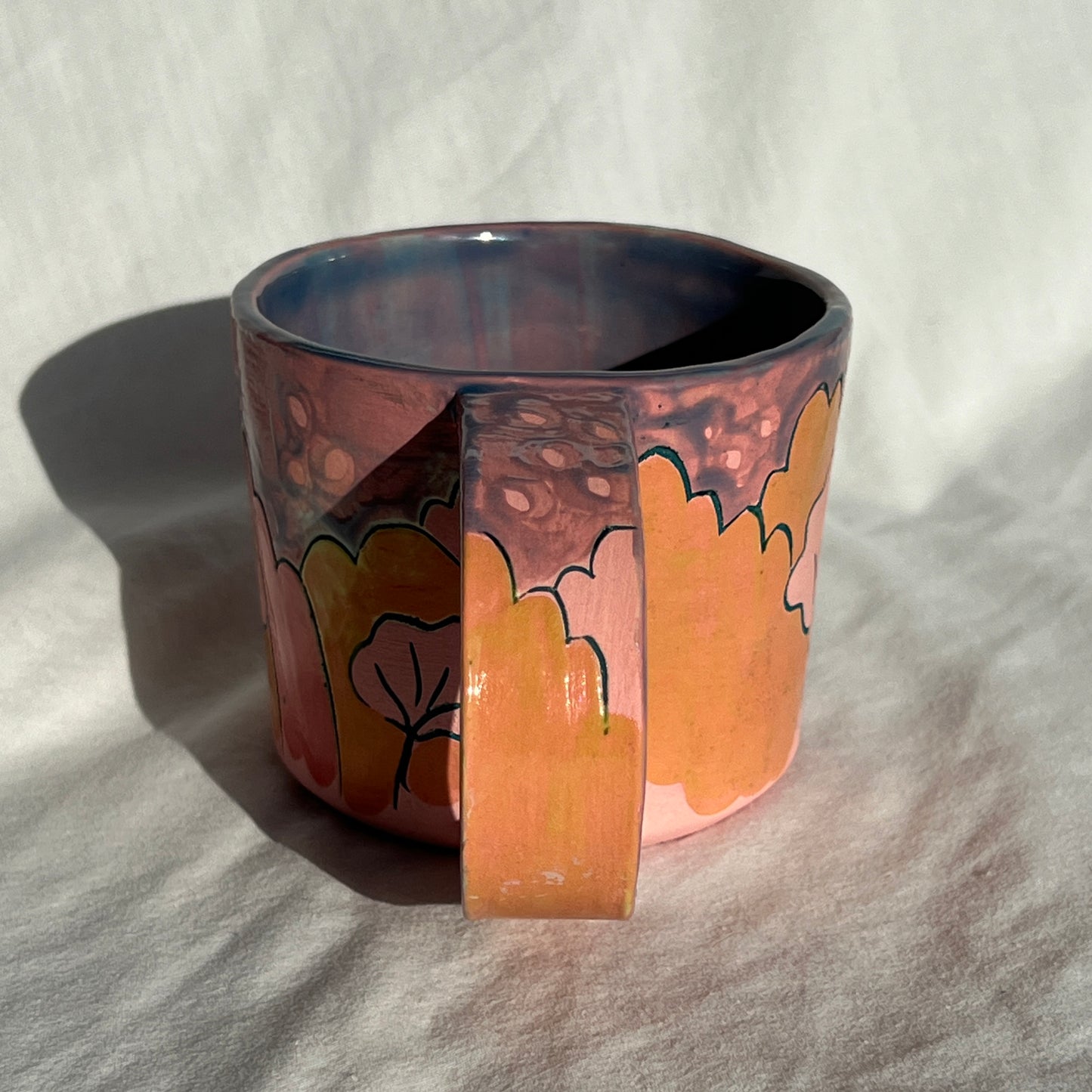 Cherry Blossom Handmade Ceramic Mug