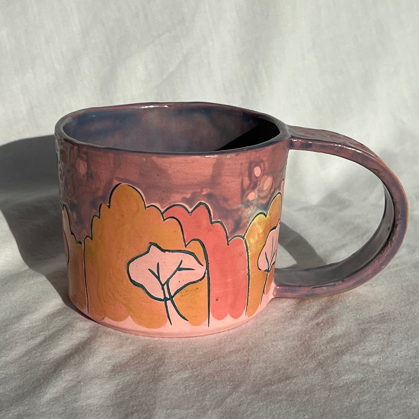 Cherry Blossom Handmade Ceramic Mug